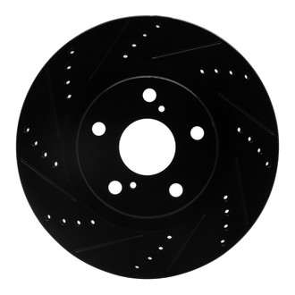 R1 Concepts® - eLINE™ Drilled and Slotted 1-Piece Front Driver Side Brake Rotor