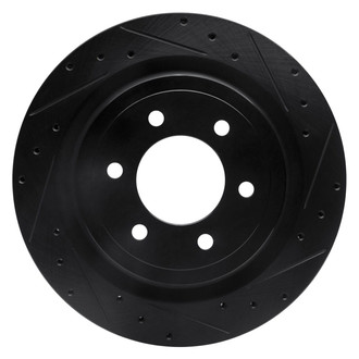 R1 Concepts® - eLINE™ Drilled and Slotted 1-Piece Rear Passenger Side Brake Rotor