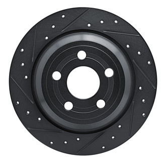 R1 Concepts® - eLINE™ Drilled and Slotted 1-Piece Rear Driver Side Brake Rotor
