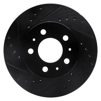 R1 Concepts® - eLINE™ Drilled and Slotted 1-Piece Front Driver Side Brake Rotor