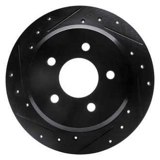 R1 Concepts® - eLINE™ Drilled and Slotted 1-Piece Rear Driver Side Brake Rotor