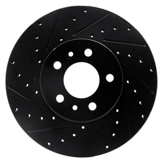 R1 Concepts® - eLINE™ Drilled and Slotted 1-Piece Front Driver Side Brake Rotor