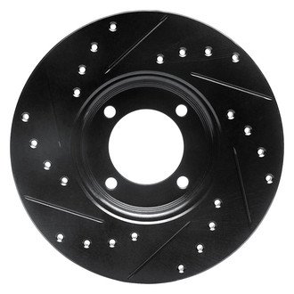 R1 Concepts® - eLINE™ Drilled and Slotted 1-Piece Front Passenger Side Brake Rotor