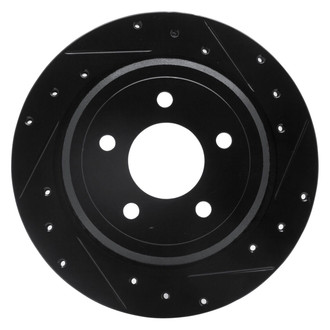 R1 Concepts® - eLINE™ Drilled and Slotted 1-Piece Rear Passenger Side Brake Rotor