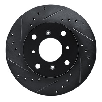 R1 Concepts® - eLINE™ Drilled and Slotted 1-Piece Front Driver Side Brake Rotor