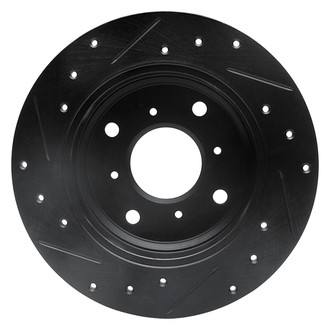R1 Concepts® - eLINE™ Drilled and Slotted 1-Piece Rear Passenger Side Brake Rotor