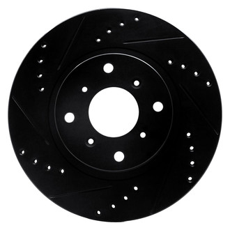 R1 Concepts® - eLINE™ Drilled and Slotted 1-Piece Front Driver Side Brake Rotor