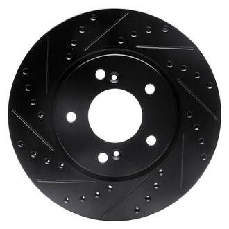 R1 Concepts® - eLINE™ Drilled and Slotted 1-Piece Front Driver Side Brake Rotor