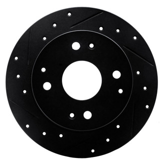 R1 Concepts® - eLINE™ Drilled and Slotted 1-Piece Rear Driver Side Brake Rotor