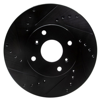 R1 Concepts® - eLINE™ Drilled and Slotted 1-Piece Front Driver Side Brake Rotor
