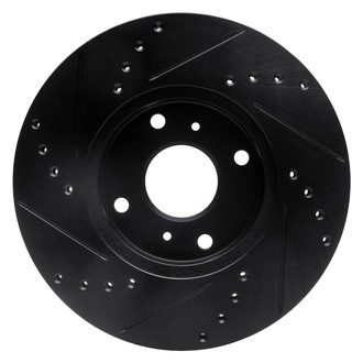 R1 Concepts® - eLINE™ Drilled and Slotted 1-Piece Front Passenger Side Brake Rotor