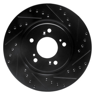 R1 Concepts® - eLINE™ Drilled and Slotted 1-Piece Front Passenger Side Brake Rotor