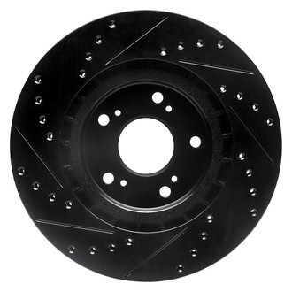 R1 Concepts® - eLINE™ Drilled and Slotted 1-Piece Rear Passenger Side Brake Rotor