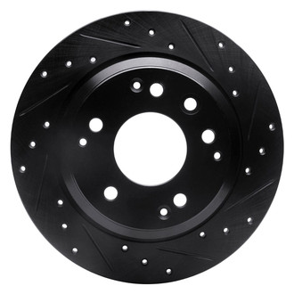 R1 Concepts® - eLINE™ Drilled and Slotted 1-Piece Rear Passenger Side Brake Rotor