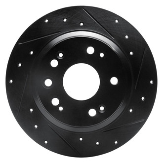 R1 Concepts® - eLINE™ Drilled and Slotted 1-Piece Rear Passenger Side Brake Rotor