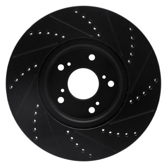 R1 Concepts® - eLINE™ Drilled and Slotted 1-Piece Front Driver Side Brake Rotor
