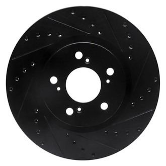 R1 Concepts® - eLINE™ Drilled and Slotted 1-Piece Front Passenger Side Brake Rotor