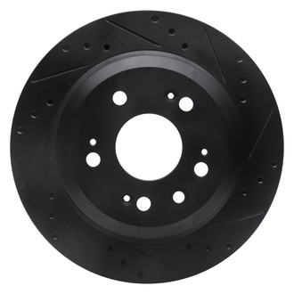 R1 Concepts® - eLINE™ Drilled and Slotted 1-Piece Rear Passenger Side Brake Rotor