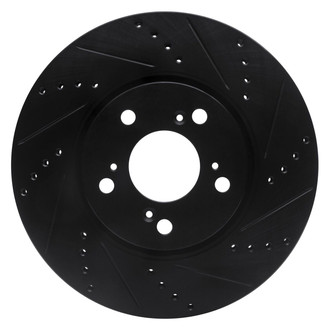 R1 Concepts® - eLINE™ Drilled and Slotted 1-Piece Front Passenger Side Brake Rotor