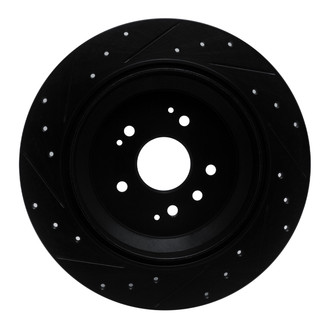 R1 Concepts® - eLINE™ Drilled and Slotted 1-Piece Rear Passenger Side Brake Rotor