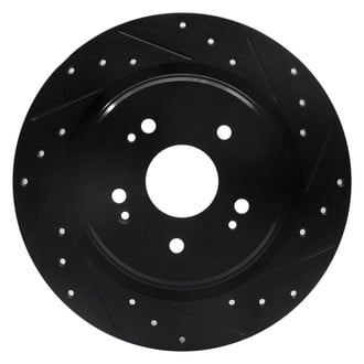 R1 Concepts® - eLINE™ Drilled and Slotted 1-Piece Rear Passenger Side Brake Rotor