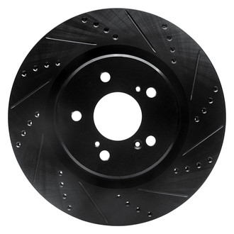 R1 Concepts® - eLINE™ Drilled and Slotted 1-Piece Front Passenger Side Brake Rotor