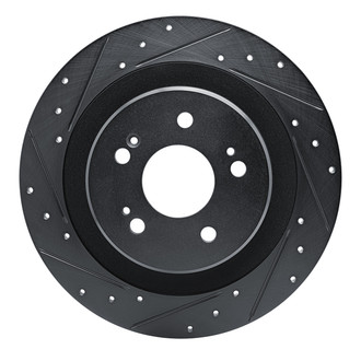 R1 Concepts® - eLINE™ Drilled and Slotted 1-Piece Rear Driver Side Brake Rotor