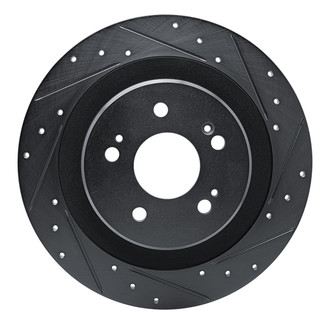R1 Concepts® - eLINE™ Drilled and Slotted 1-Piece Rear Passenger Side Brake Rotor