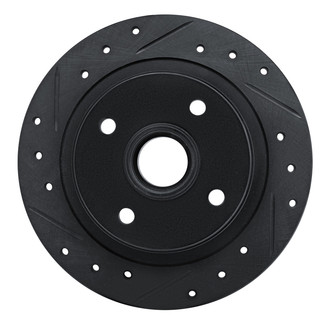 R1 Concepts® - eLINE™ Drilled and Slotted 1-Piece Rear Driver Side Brake Rotor