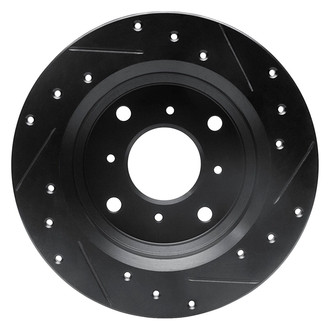 R1 Concepts® - eLINE™ Drilled and Slotted 1-Piece Rear Driver Side Brake Rotor