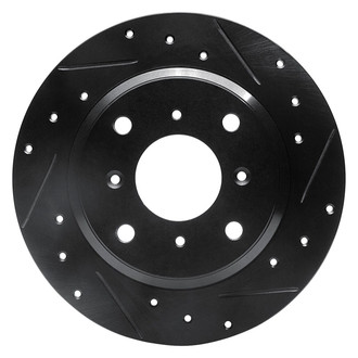 R1 Concepts® - eLINE™ Drilled and Slotted 1-Piece Rear Passenger Side Brake Rotor
