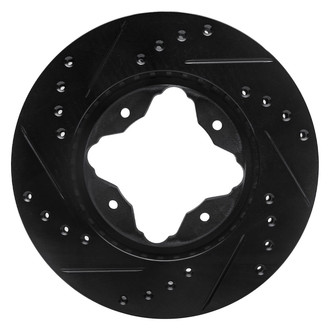 R1 Concepts® - eLINE™ Drilled and Slotted 1-Piece Front Passenger Side Brake Rotor