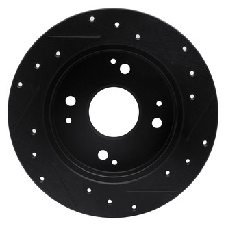 R1 Concepts® - eLINE™ Drilled and Slotted 1-Piece Rear Driver Side Brake Rotor