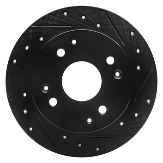 R1 Concepts® - eLINE™ Drilled and Slotted 1-Piece Rear Passenger Side Brake Rotor