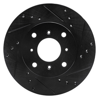 R1 Concepts® - eLINE™ Drilled and Slotted 1-Piece Front Passenger Side Brake Rotor