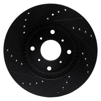 R1 Concepts® - eLINE™ Drilled and Slotted 1-Piece Front Passenger Side Brake Rotor