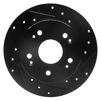 R1 Concepts® - eLINE™ Drilled and Slotted 1-Piece Rear Passenger Side Brake Rotor