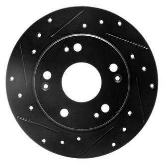 R1 Concepts® - eLINE™ Drilled and Slotted 1-Piece Rear Driver Side Brake Rotor