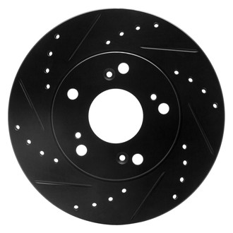 R1 Concepts® - eLINE™ Drilled and Slotted 1-Piece Front Driver Side Brake Rotor