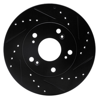 R1 Concepts® - eLINE™ Drilled and Slotted 1-Piece Front Passenger Side Brake Rotor