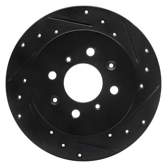 R1 Concepts® - eLINE™ Drilled and Slotted 1-Piece Rear Passenger Side Brake Rotor