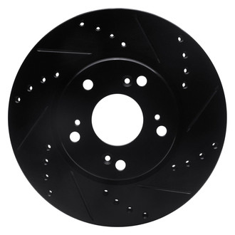 R1 Concepts® - eLINE™ Drilled and Slotted 1-Piece Front Passenger Side Brake Rotor