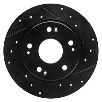 R1 Concepts® - eLINE™ Drilled and Slotted 1-Piece Rear Passenger Side Brake Rotor