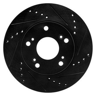 R1 Concepts® - eLINE™ Drilled and Slotted 1-Piece Front Passenger Side Brake Rotor