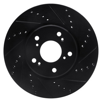 R1 Concepts® - eLINE™ Drilled and Slotted 1-Piece Front Passenger Side Brake Rotor