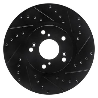 R1 Concepts® - eLINE™ Drilled and Slotted 1-Piece Front Passenger Side Brake Rotor