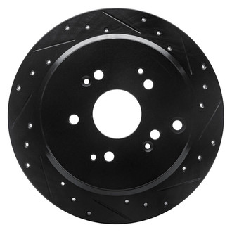 R1 Concepts® - eLINE™ Drilled and Slotted 1-Piece Rear Passenger Side Brake Rotor