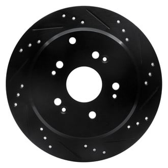 R1 Concepts® - eLINE™ Drilled and Slotted 1-Piece Rear Passenger Side Brake Rotor