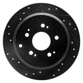 R1 Concepts® - eLINE™ Drilled and Slotted 1-Piece Rear Driver Side Brake Rotor