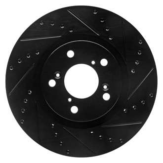 R1 Concepts® - eLINE™ Drilled and Slotted 1-Piece Front Passenger Side Brake Rotor